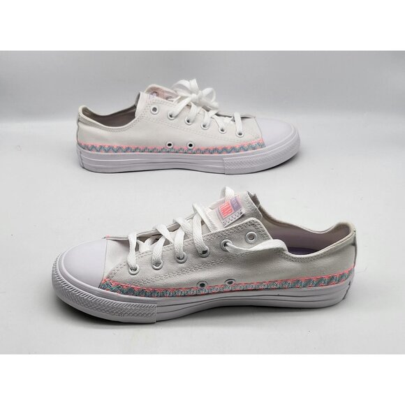 Converse All Star Shoes Junior Size 6 Womens 7.5 EU 38.5 Pastel Zigzag Low Top - Picture 3 of 11